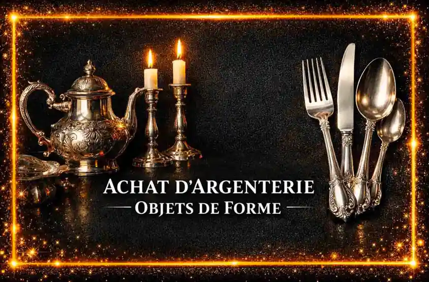 Rachat d'argenterie, ménagères et objets en métal précieux